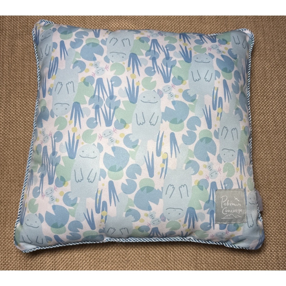 Pokemon Concierge Pillow Blue Original Cushion Pokemon Center Wooper‎ & Quagsire